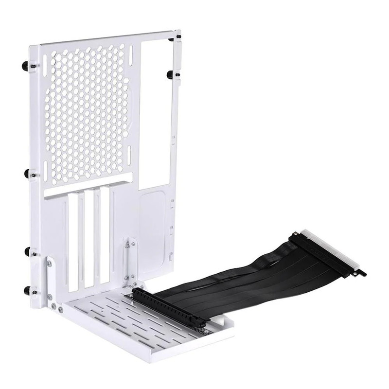 Lian Li 011 Mini Vertical Kit w/ PCIE4.0 - White - دعامة